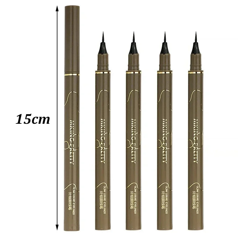 Black Brown Waterproof Quick-drying Liquid Eyeliner Ultra-fine Matte Long-lasting Silkworm Eye Liner Pencil Eye Makeup Gifts Zpaxo