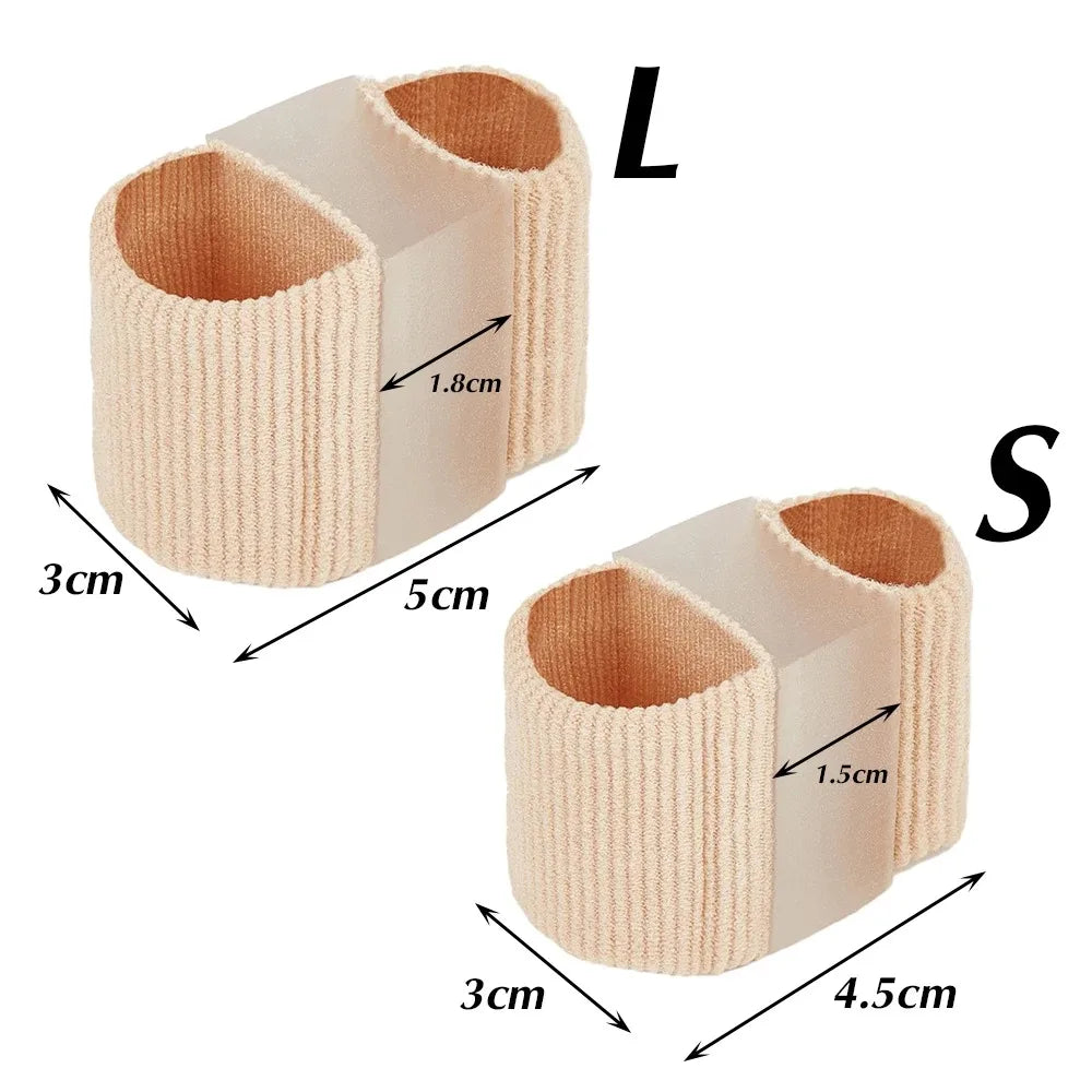 Silicone Two Toe Separator Adjuster Straightener Bunion Hallux Valgus Corrector Effective Thumb Finger Correction Foot Care Tool Zpaxo
