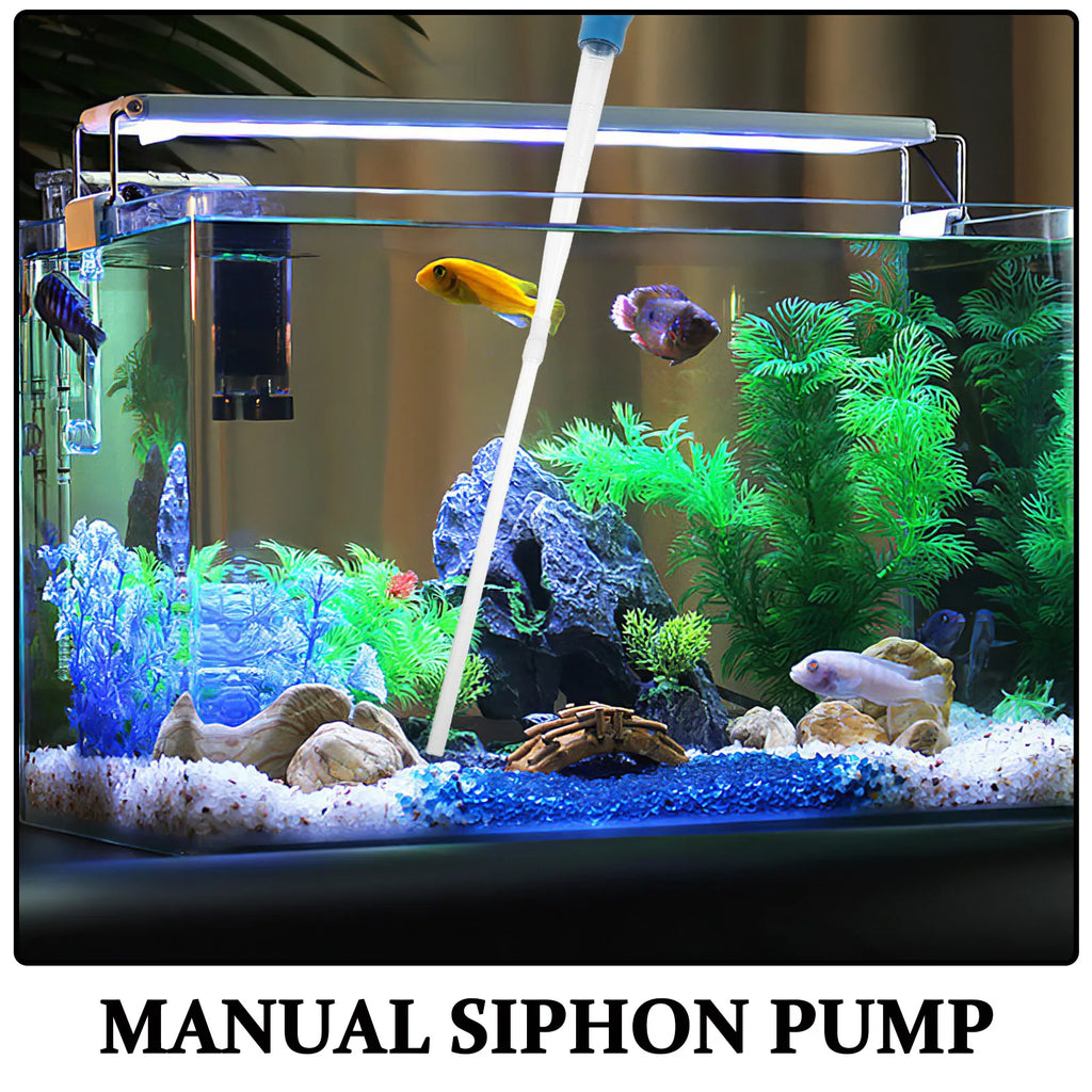 Manual Siphon Pump Small Fish Tank Aquarium Water Cleaner Waste
