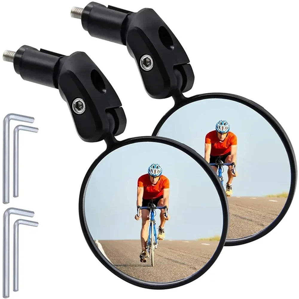 Universal Adjustable Bicycle Rearview Mirror Wide Angle 360° Rotate Handlebar Mount Mirror for MTB Road Bike Cycling Accessories Zpaxo