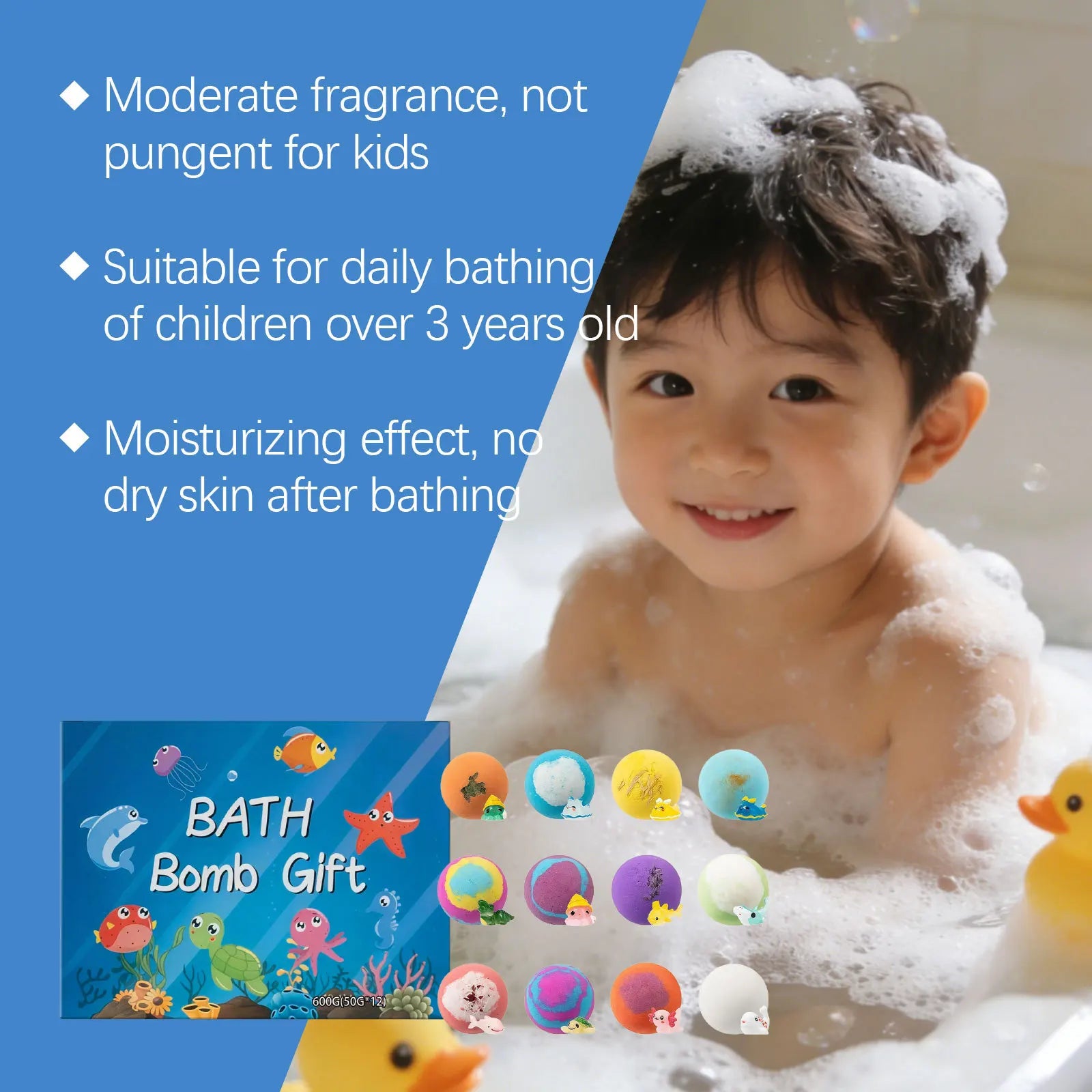 Kids Bath Bombs with Hidden Surprise Toys – 12-Pack Gift Set Kids Bath Bombs Zpaxo