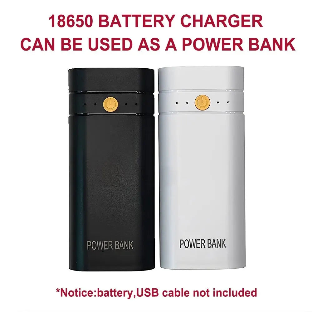 5V 2A 6000mAh 2X 18650 USB Type-C Battery Charger Case DIY Power Bank Box For Phone Electronic Charging Not Including Batteries Zpaxo