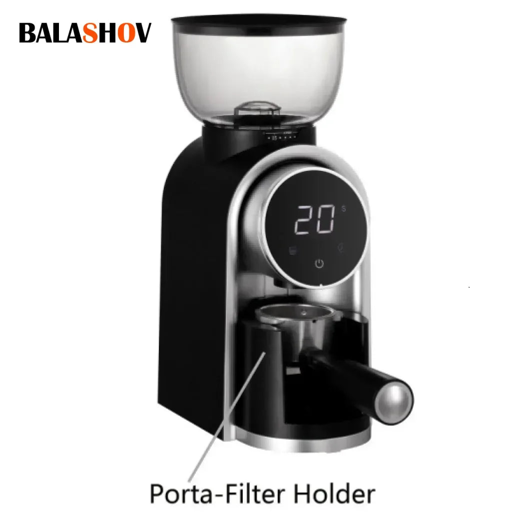 Electric Burr Coffee Grinder Automatic Precision Mill Espresso Drip Pour Over American Coffee Transparent Bean Storage Container Zpaxo