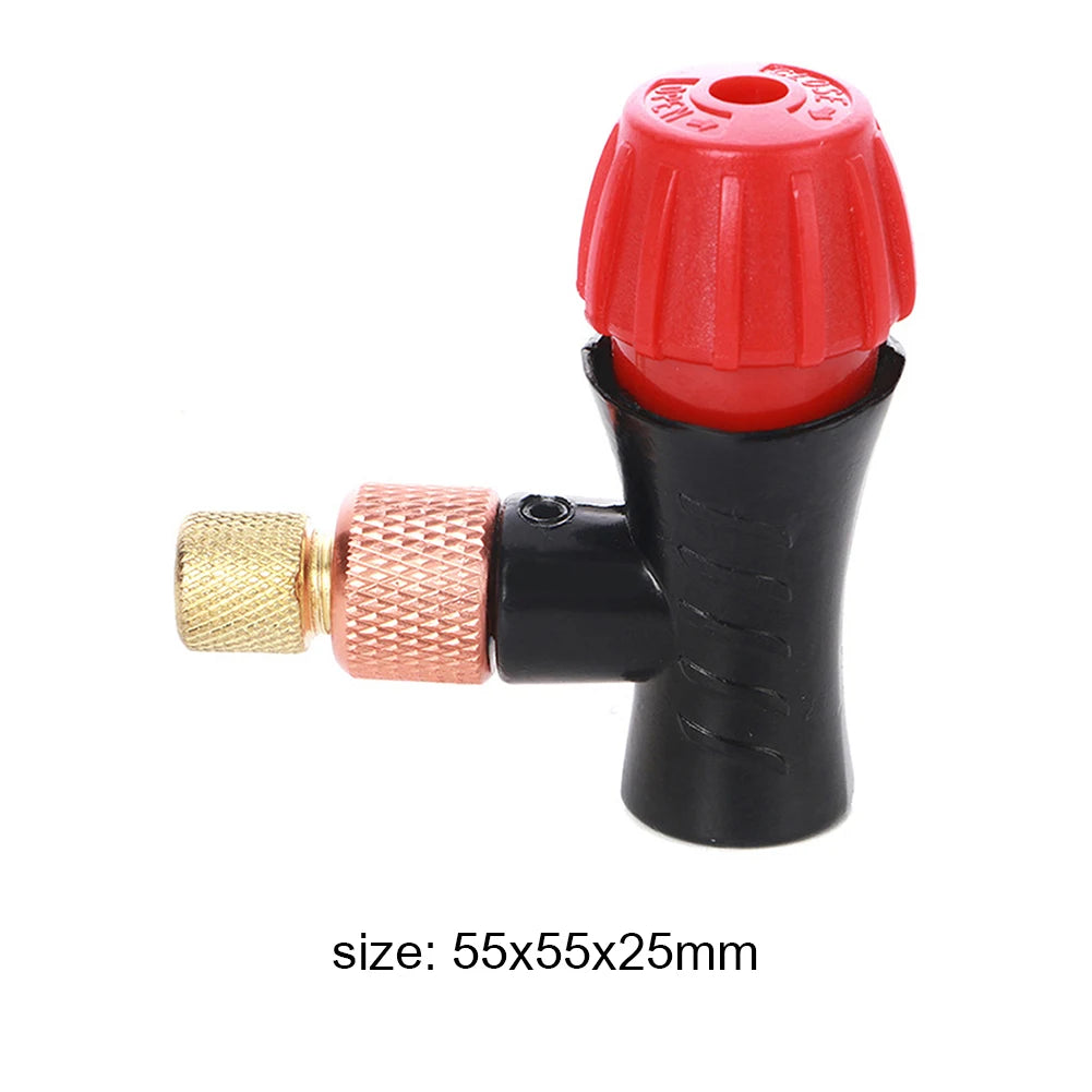 Bike Tyre Inflator Head Mini Hand Pump Air Bicycle CO2 Bottle Valve