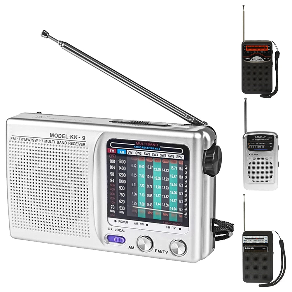 Digital Radio Built-in Speaker Portable Mini SW AM FM Battery Zpaxo