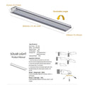 Billboard Solar Light Outdoor Lighting Work 12h Automatic Sensing Zpaxo Silver-60Cm White-6000-6500K China Mainland