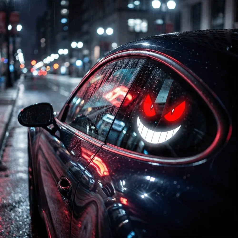 Eye Shape Solar LED Warning Light Suction Cup Self-charging Ambient Zpaxo