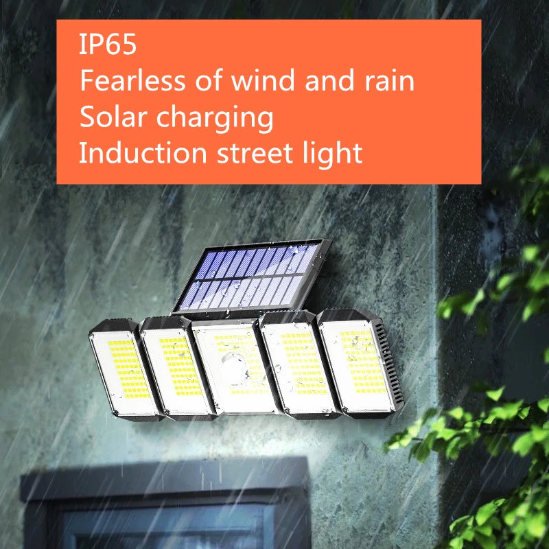 IP65 Solar Wall Light – 5-Head Motion Sensor Outdoor LED Lamp Solar Wall Light Zpaxo
