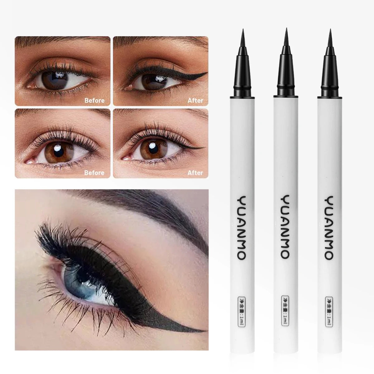 Long-lasting smooth matte finish, water-resistant and stain-resistant, liquid eyeliner pen eye makeup eyeliner cosmetic product Zpaxo