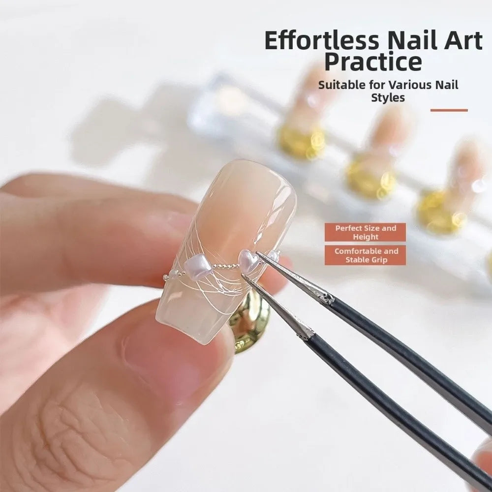 Multi-color Magnetic Nail Art Holder Reusable DIY False Tip Practice Zpaxo