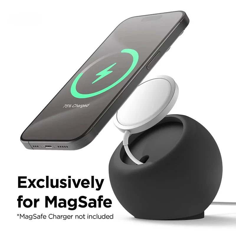 Silicone Wireless Charger Magnetic Desk Phone Stand Apple Magsafe