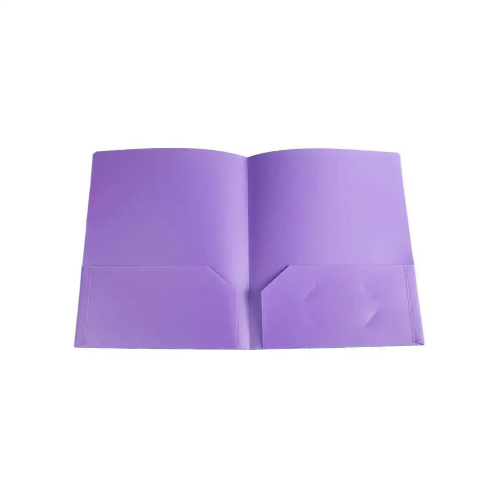 Plastic File Folder 2 Pockets & Business Card Slot | A4 Letter Plastic File Folder Zpaxo B