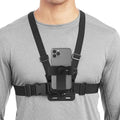 Phone Chest Strap Mount Belt Iphone 14 Holder Mobile Smartphone Gopro Zpaxo Black color