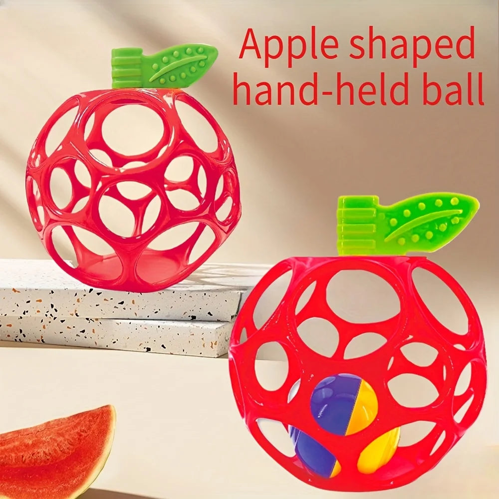 Baby Bell Ringing Toy Apple-shaped Handheld Sensory Ball Bells