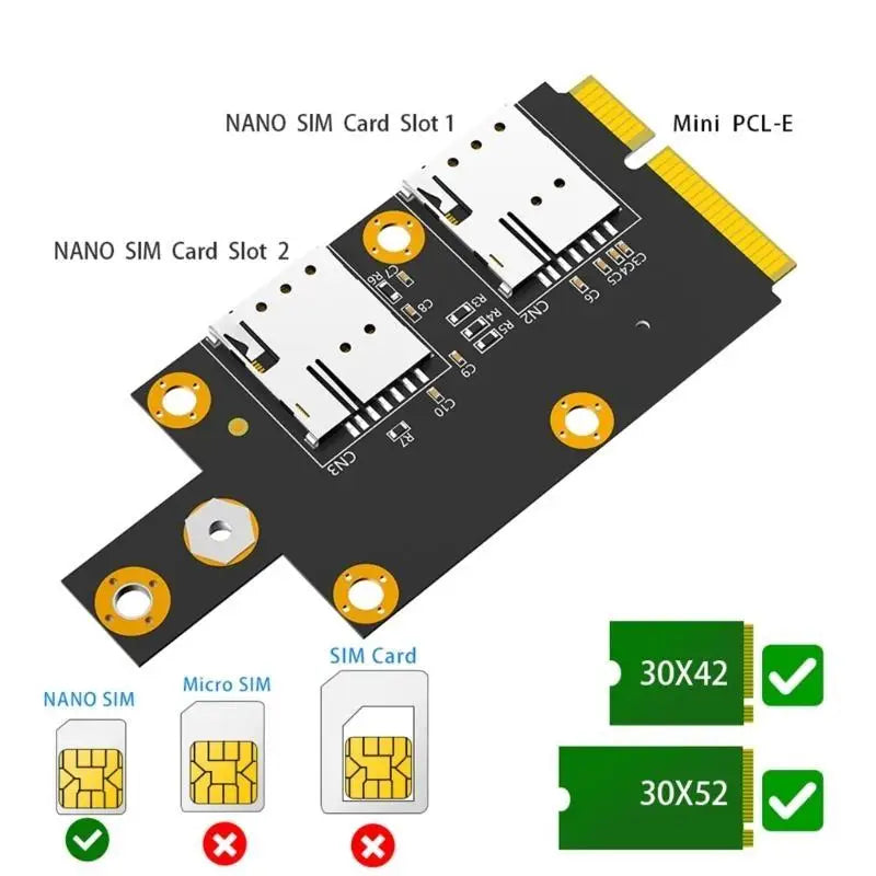 652F B Mini PCIE Adapters Cards Module Slot Converters Development Zpaxo