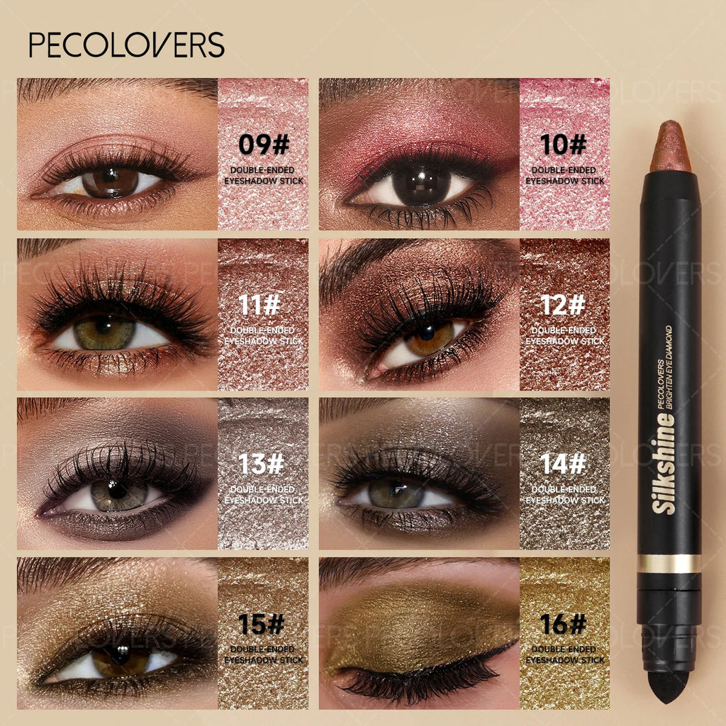 Metallic Dual-ended Eyeshadow Stick Pearlescent Matte Green Perfect