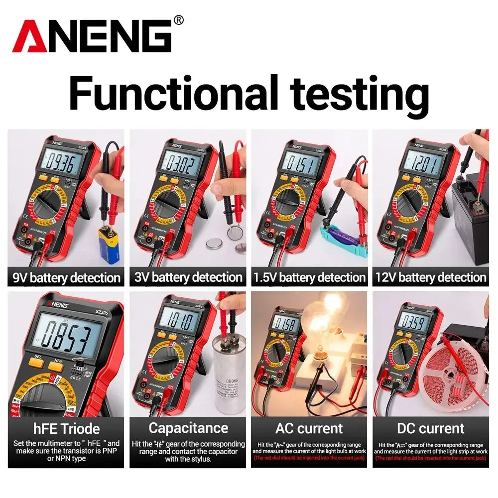 ANENG SZ305 Precision Tester NCV AC DC Digital Multimete True RMS