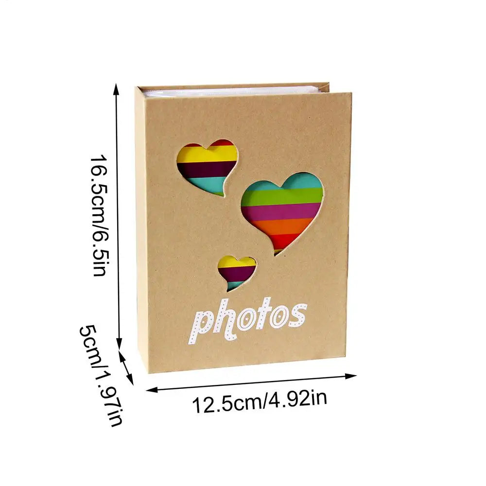Baby Photo Album First Year Scrapbook Kids Memory Book Heart Pattern