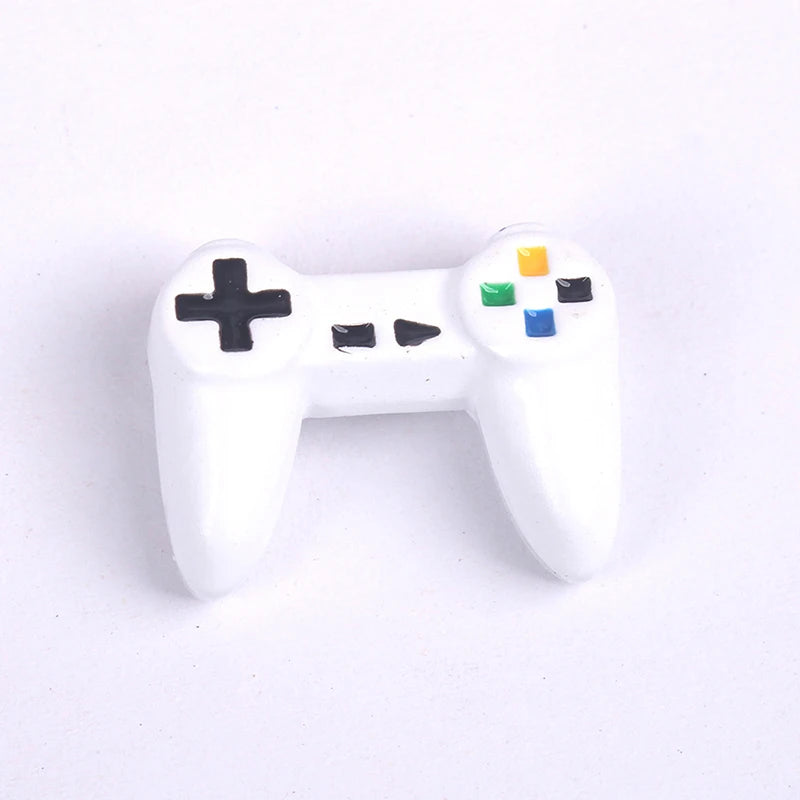 ▶1Pc 1:12 Dollhouse Miniature Simulation Gamepad Game Controller Model Living Scene Decor Toy Doll House Accessories Zpaxo White