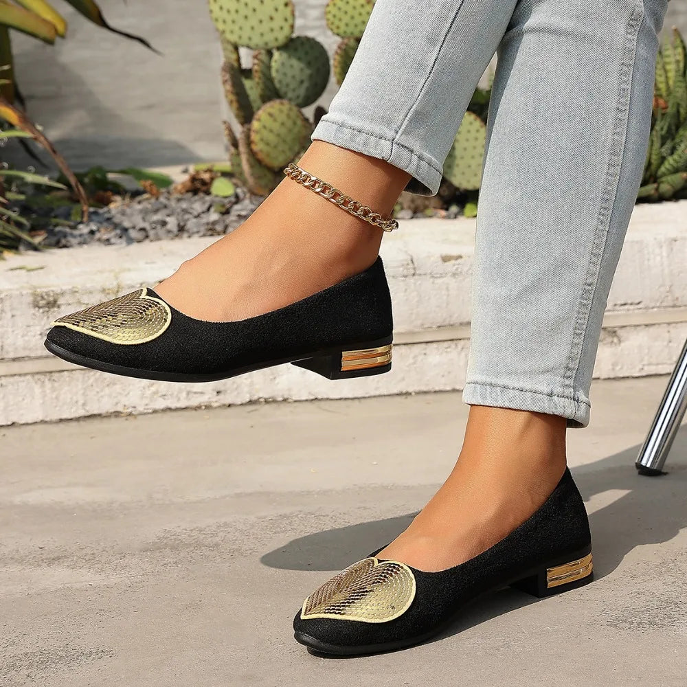 Single Shoe Trend Thick Heel Low Women's Versatile Comfortable Non