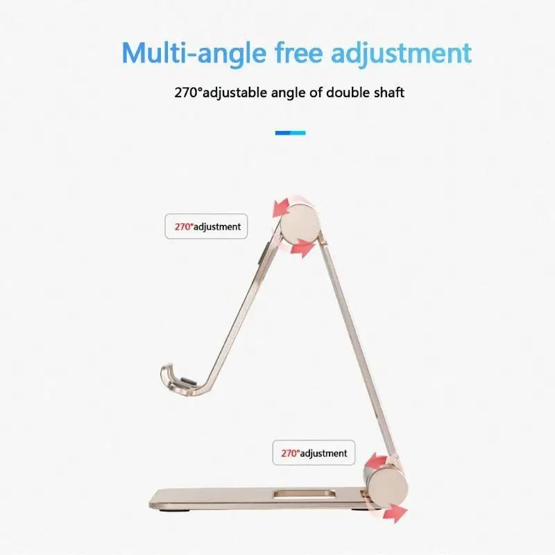 652F Multi-Angle Cell Phone Stand for Desk Dual Foldable Desktop Phone Holder Non Slip Cradle for All Smartphones Tablets Zpaxo