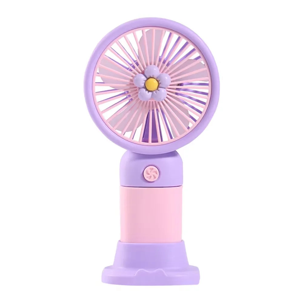 10pcs Handheld Small Fan Summer Mini USB Charging 1st Gear Fan with Lazy Stand Handheld Desktop Portable Silent Student 1PC Zpaxo purple 10pcs