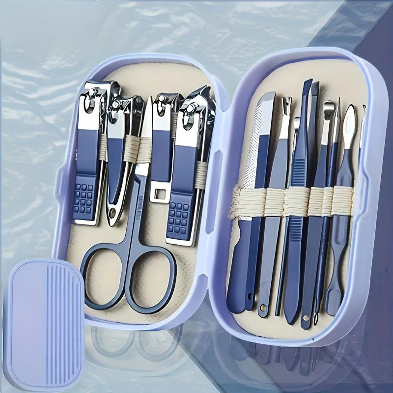 Professional Morandi Nail Stainless Steel Manicure Storage Box
