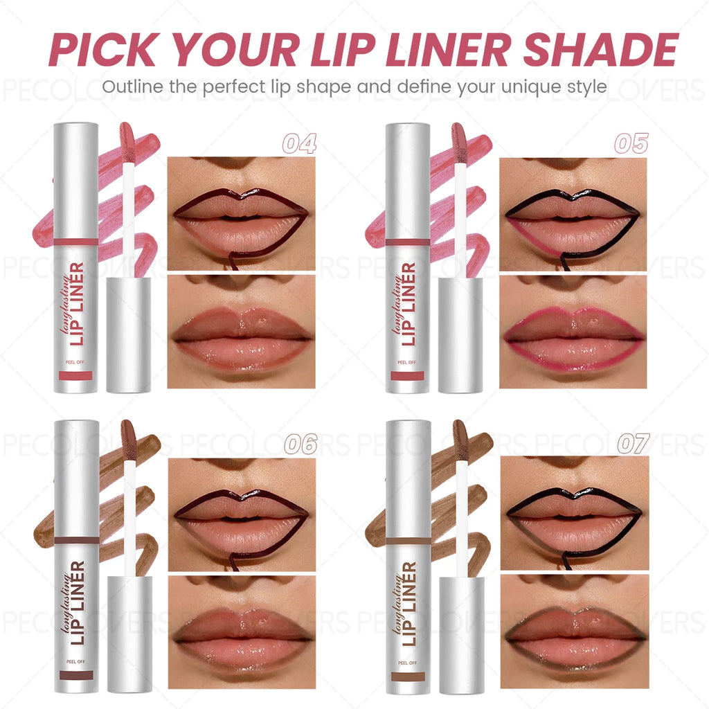 1PC Semi-Permanent Lip Liner Tint |-Off Lip Liner & Gloss | Waterproof Semi-Permanent | Sweat-Proof & Long-Lasting Zpaxo