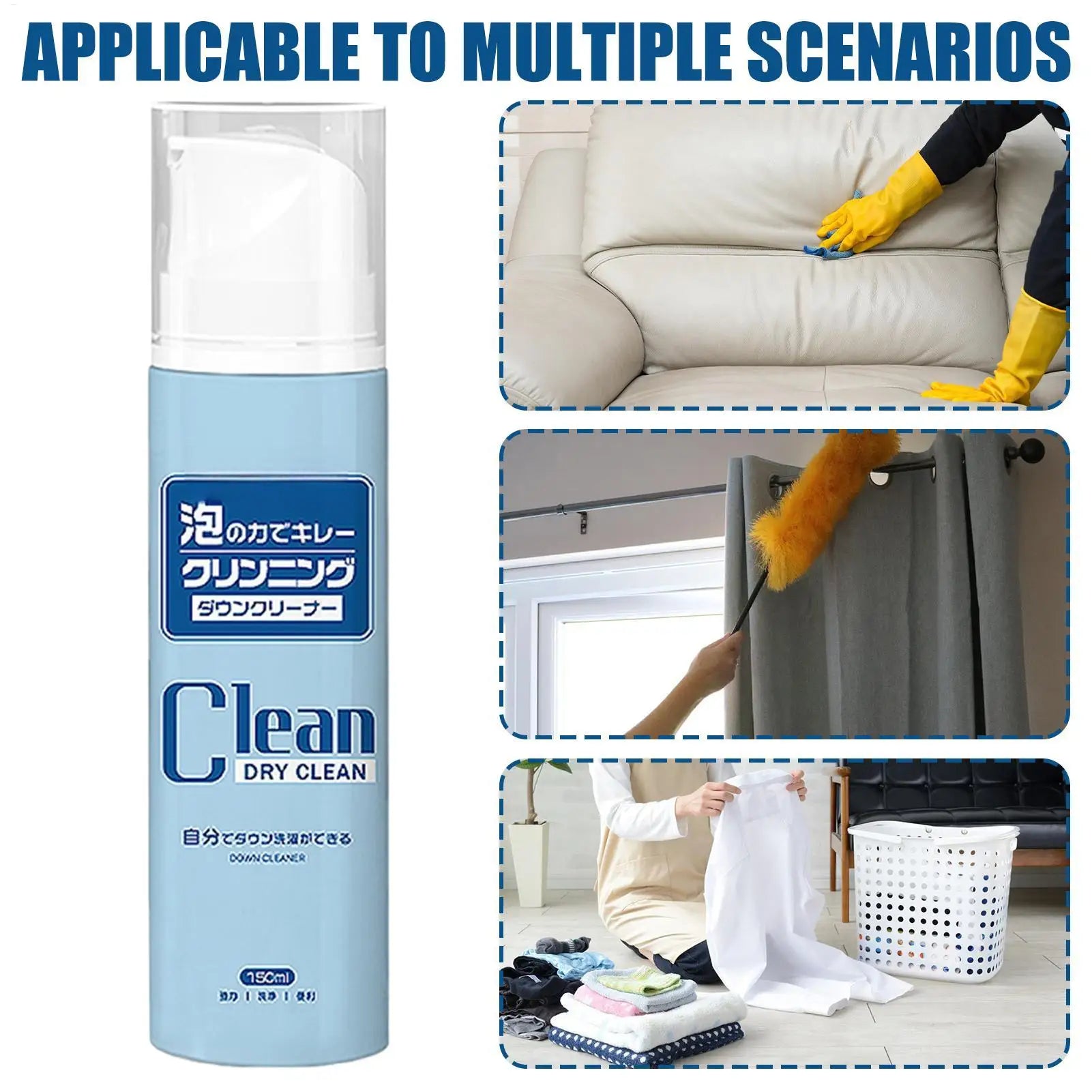 Advanced Dry Cleaning Spray Fabric Stain Remover Foam Upholstery