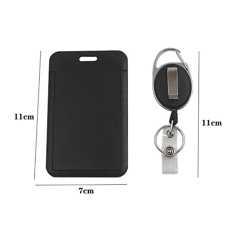 Retractable Slide ID Card Holder & Badge Protective Case