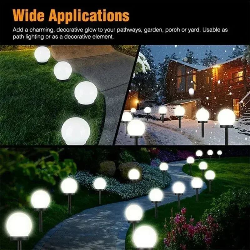Solar Lights Outdoor Sphere 1 3 6 9 LED Garden Light Waterproof Lamp Zpaxo