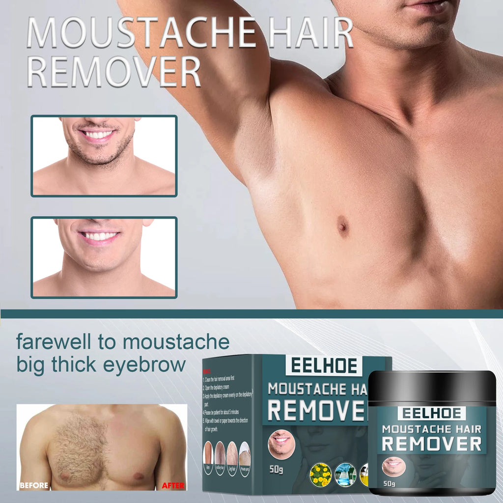 Men's Hair Removal Cream – Face, Beard, Body & Sensitive Skin Hair Removal Cream Zpaxo