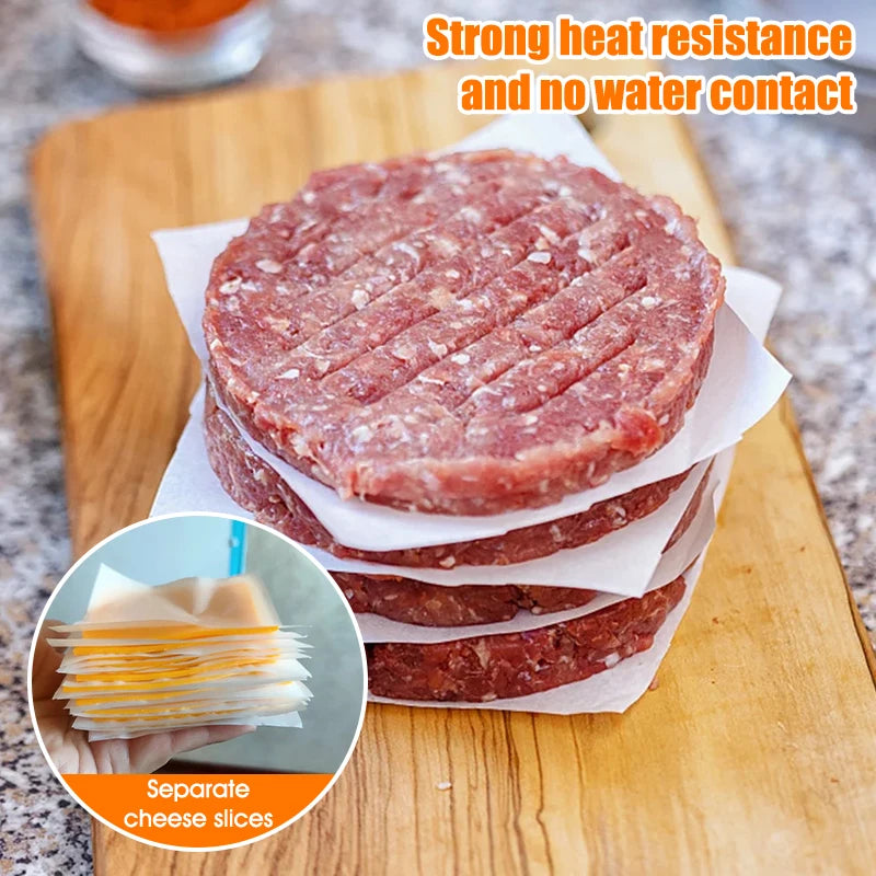 100 200 Thick Non-stick Baking Paper Suitable Storing Hamburgers