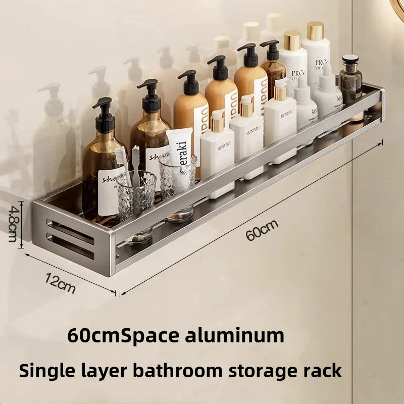 Shower Corner Shelf Without Drilling Aluminum Bathroom Towel Bar