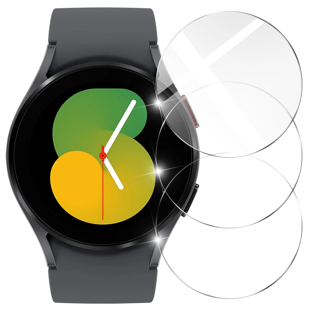 5PCS Tempered Glass For Samsung Galaxy Watch 7 6 5 4 Screen Protector For Galaxy Watch 5 Pro 6 Classic 47MM 45MM 44MM 43MM 40MM Zpaxo 3PCS Watch 4 40mm