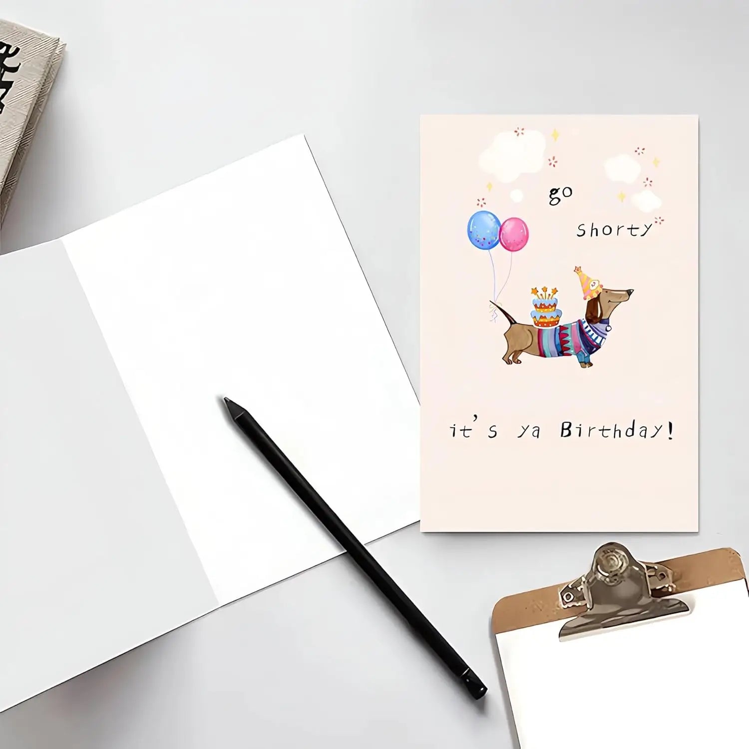 Funny Dachshund Birthday Card – Cute Wiener Dog Gift for Pet Lovers
