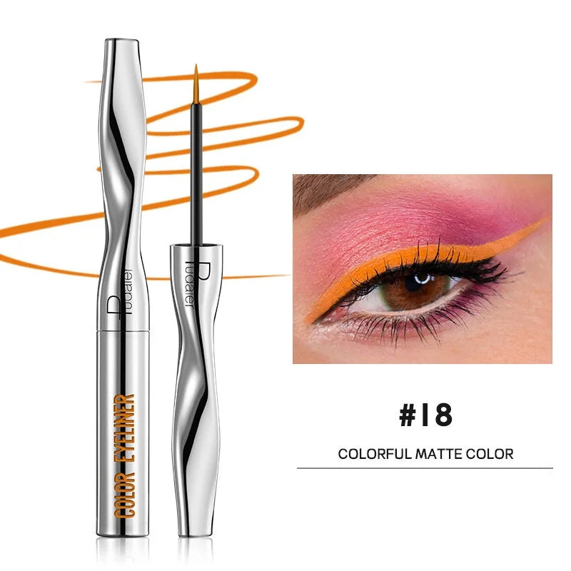 Colourful Eyeliner Liquid Waterproof Matte Pearllight Pen Long Zpaxo 18