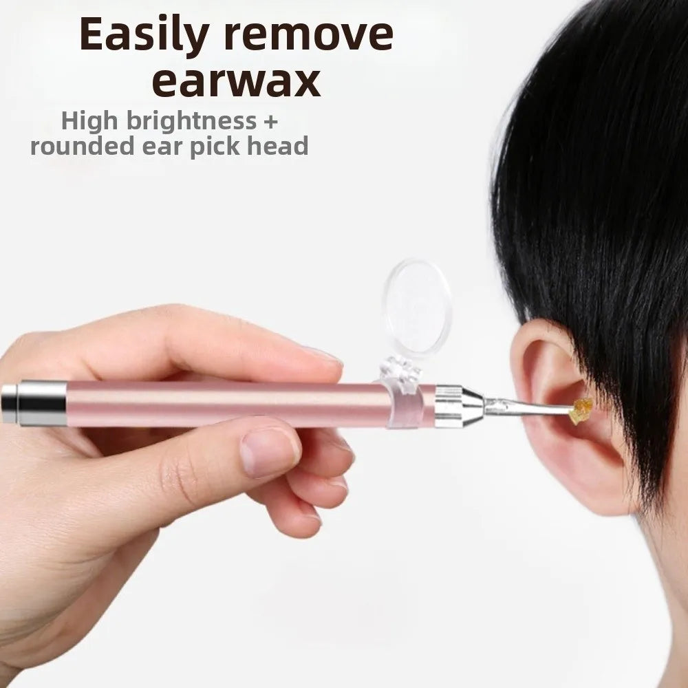 5x Magnifying Glass LED Luminous Ear Scoop Safe Design Gentle Zpaxo