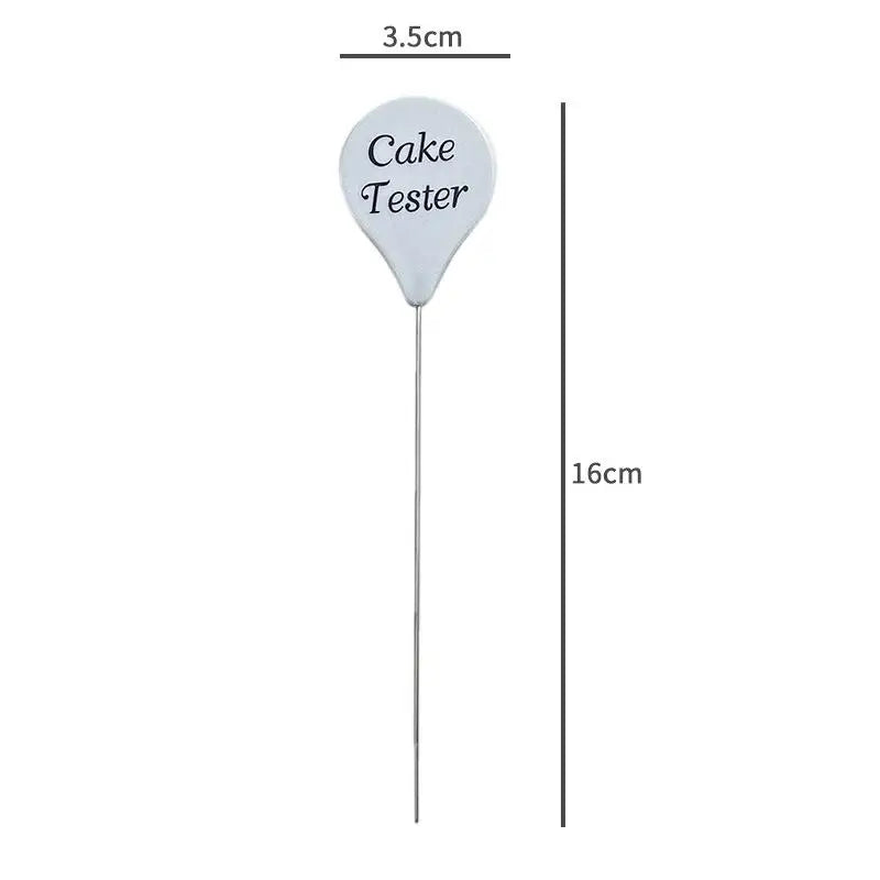 Cake Tester Probe Reusable Stainless Steel Testing Needle Sticks Zpaxo White