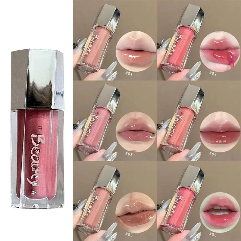 Ice Transparent Brown Lip Gloss Moisturizing Glossy Liquid Lipstick