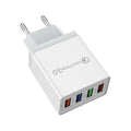 EU/US Plug USB Charger 3A Multi Port 4 USB Quick Charge 3.0 Portabler Travel Wall Charger Adapter Fast Charge For iPhone Xiaomi Zpaxo EU-White