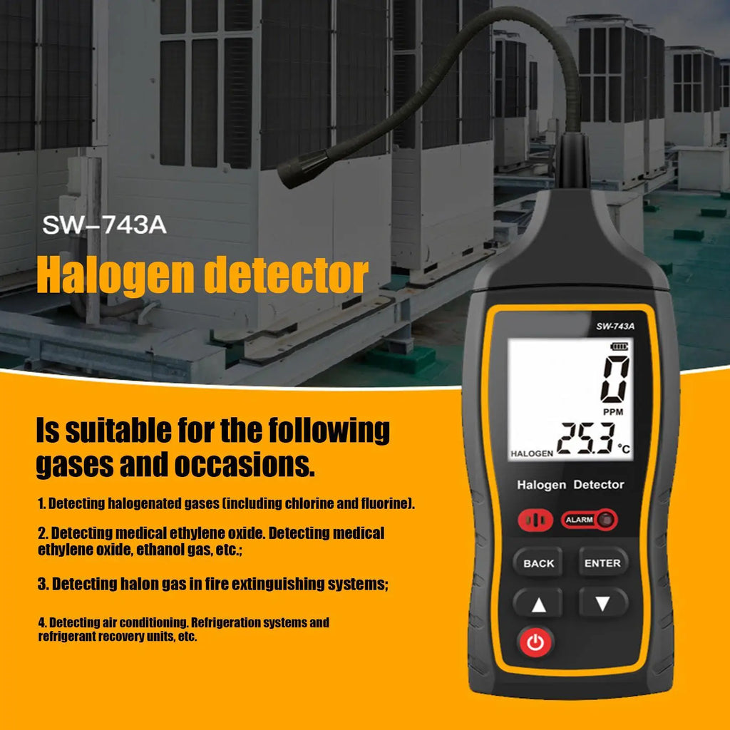 Halogen Leak Detector Refrigerant Gas Car Air Conditioner