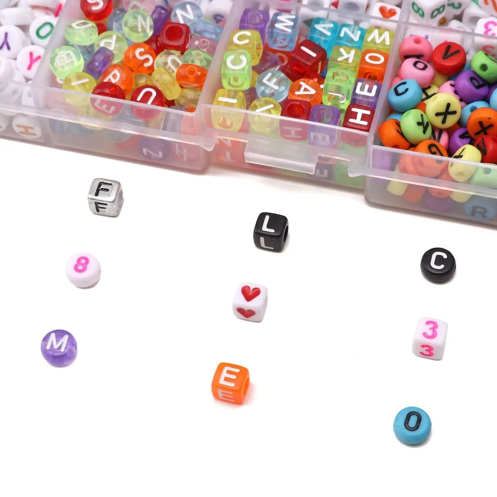 1080-Pc Acrylic Letter Bead Set – 15-Grid DIY Jewelry Kit DIY Bead Jewelry Kit Zpaxo