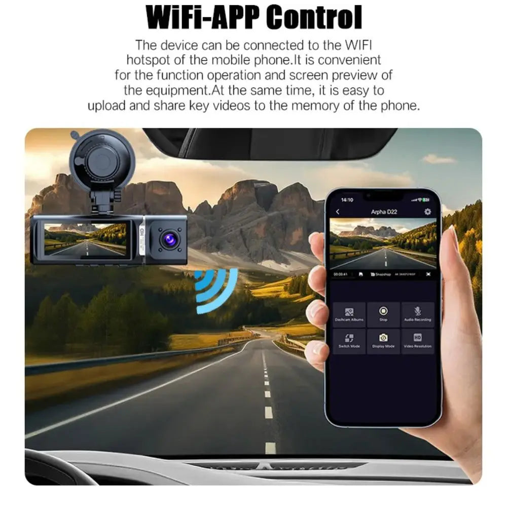 4K Ultra HD Dash Cam Starlight Night Vision WDR Dynamic Adjustment Zpaxo