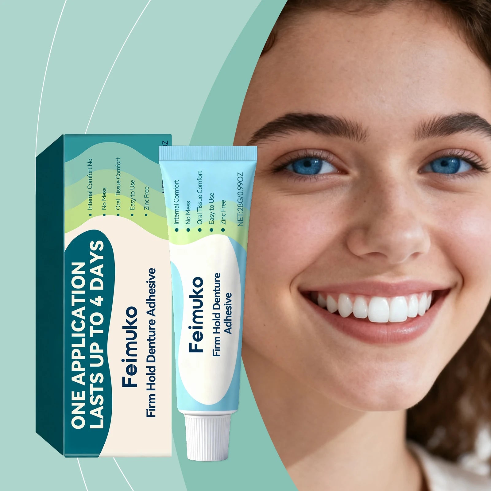 Denture Adhesive Cream – Strong Hold, All-Day Comfortable Fit Denture Adhesive Cream Zpaxo