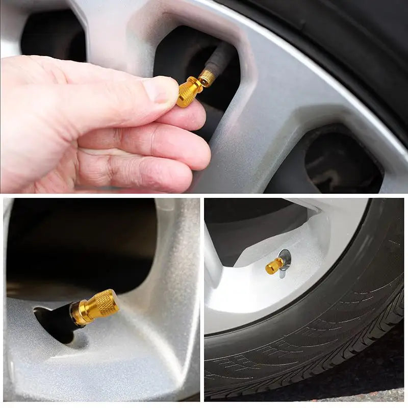 Anodized Aluminum Tire Valve Stem Caps – 2-Pack Universal