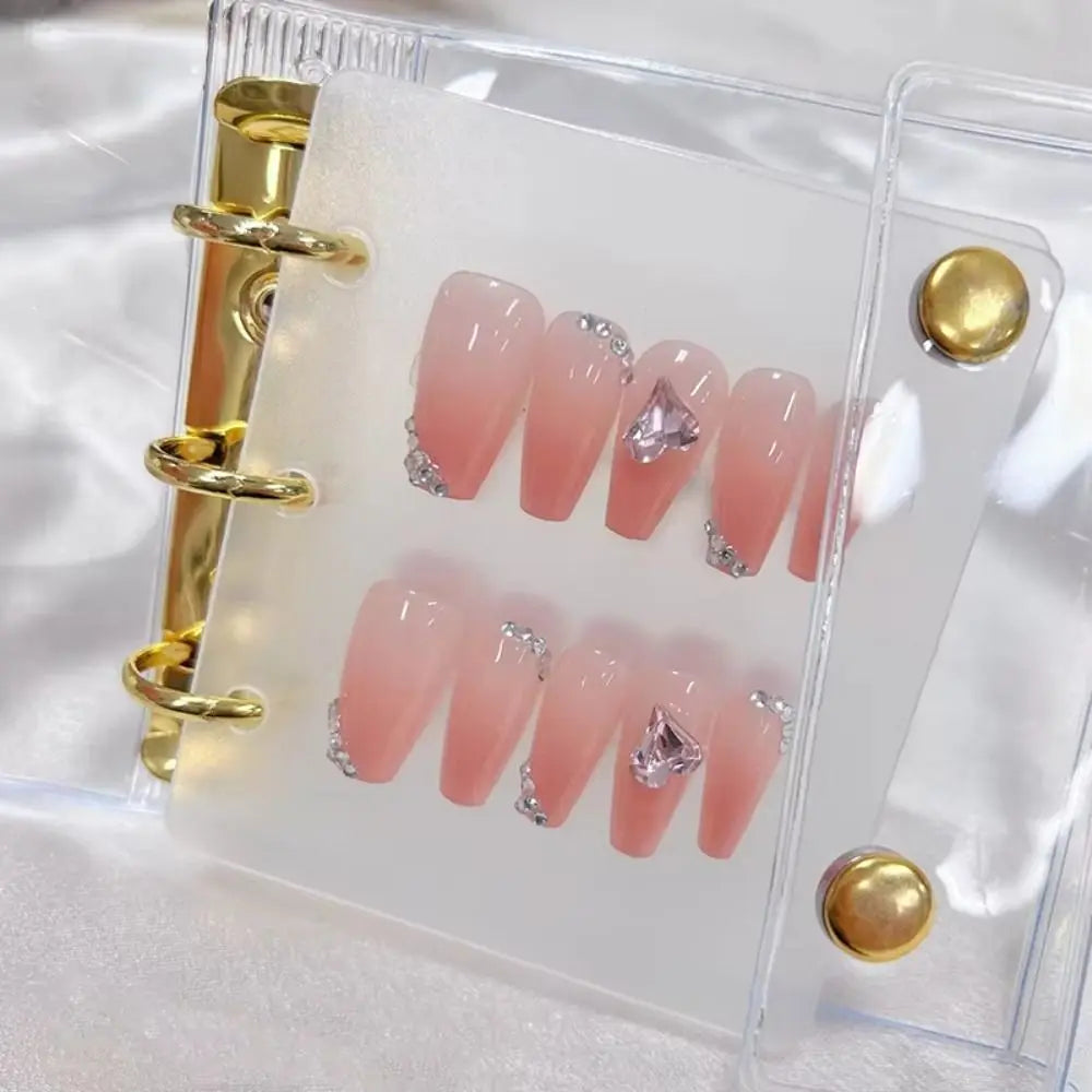 Transparent Nail Art Storage Book Solid Wear-resistant Card Clip Zpaxo
