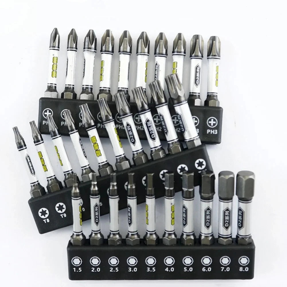 10Pcs Torx Screwdriver Bit 50mm Magnetic Driver Screw 1/4'' Hex Shank Drill Head Electric Impact Wrench Repair Tool Zpaxo