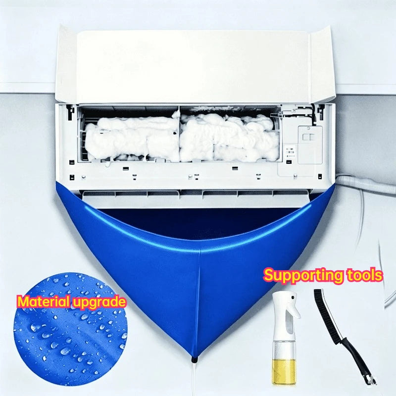 Air Conditioner Cleaning Cover Cleaning and Disinfection Cleaning Set with Drainage Pipe Summer Cleaner Brush HangingWashing Bag Zpaxo