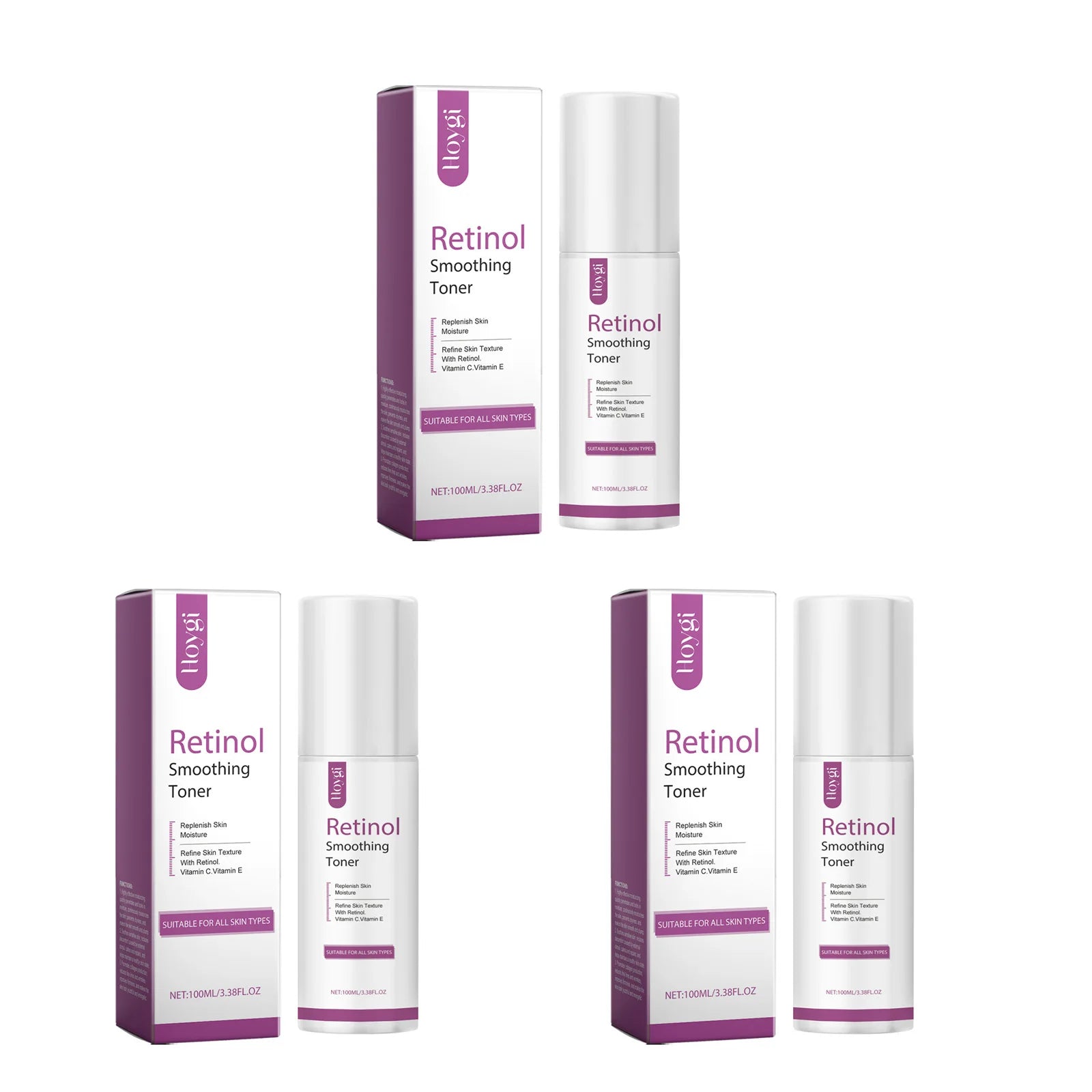 100ml Retinol Hydrating Toner Firming Lifting Fade Fine Lines Improves Dullness Brightening Smoothing Deep Nourishing Skin Care Zpaxo 3Pcs